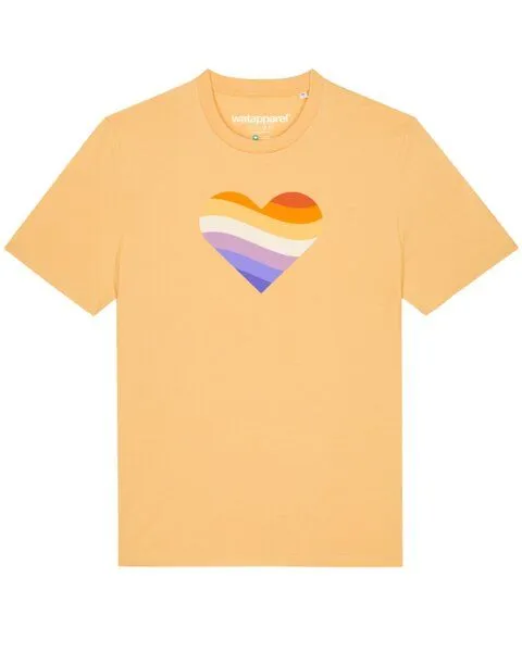 watapparel watapparel T-Shirt Unisex Rainbow Heart, Nispero, – Produktbild 1 von 4