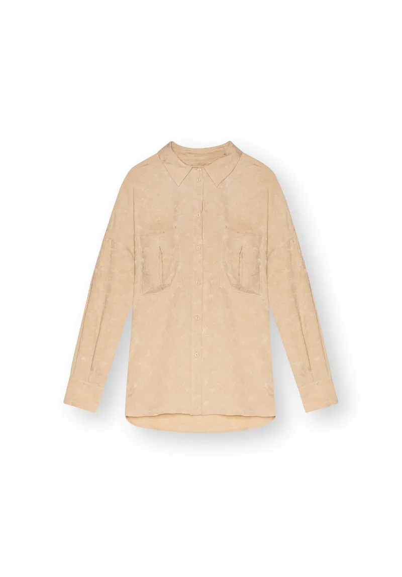 Lovjoi LOVJOI Damen vegan Bluse Mantari Brownsugar, Beige, – Produktbild 1 von 2