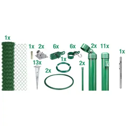 Alberts ALBERTS Set Maschendrahtzaun, grün kstbe., z.Einschl.Graphitstift, Länge 25 m, Höhe 2000 mm – Produktbild 1 von 1