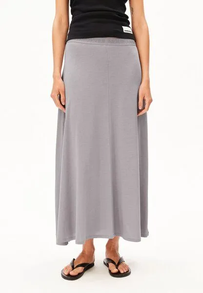 ARMEDANGELS ARMEDANGELS ILENIAA LARAA MIDI Damen Jerseyrock aus TENCEL Lyocell Mix, Seal grey, – Produktbild 1 von 4