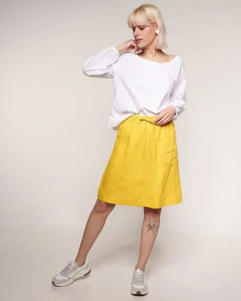 Alma & Lovis Alma & Lovis Sportiver Rock aus reinem Leinen | Linen Skirt, Sun (gelb), – Produktbild 2 von 4