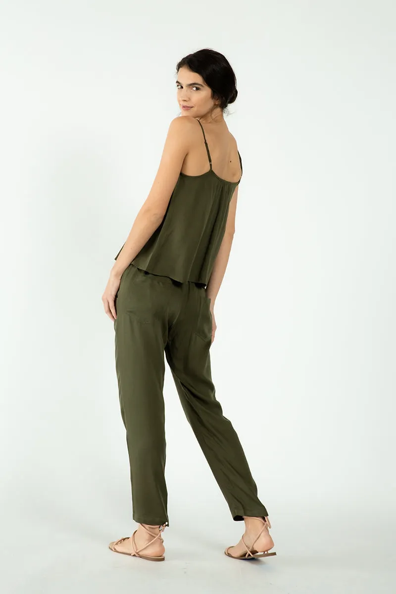 Neu Nomads Neu Nomads Damen vegan Tops Lotus Olive Night, Olivgrün, – Produktbild 1 von 2