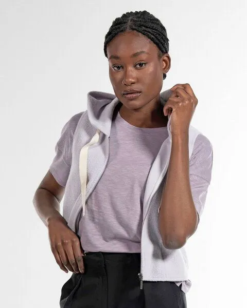 Alma & Lovis Alma & Lovis Weste aus flauschigem Bio-Baumwoll-Fleece | Teddy Vest, Amethyst (lila), – Produktbild 4 von 4
