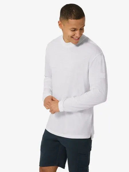 Super.Natural Super.Natural M Casual Rib Bio J LS für Herren, Fresh white, – Produktbild 2 von 4