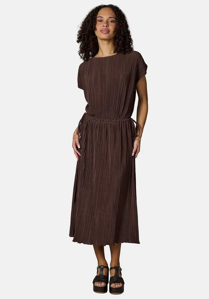ragwear ragwear Plisseekleid Galit YOUMODO Lockeres Plissee-Sommerkleid, Braun, – Produktbild 1 von 5