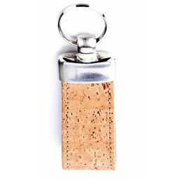 Kork-Deko Kork-Deko Schlüsselanhänger aus Kork | türkis, beige, dunkelblau | vegan | Made in Portugal – Produktbild 1 von 1