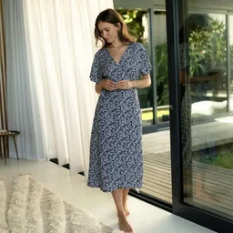 NORDLICHT NORDLICHT Wickelkleid Anni mit Blumenmuster aus 100% Ecovero – Produktbild 1 von 1