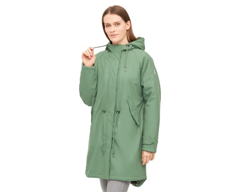 derbe derbe Winterjacke Derbe Friese Tidaholm Leo - Damen Parka, Grün, – Produktbild 2 von 5