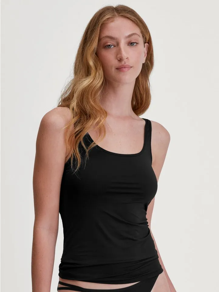 CALIDA CALIDA Unterhemd Sleek Skin Rundhalsausschnitt, Single-Jersey-Qualität, Schwarz, – Produktbild 1 von 5