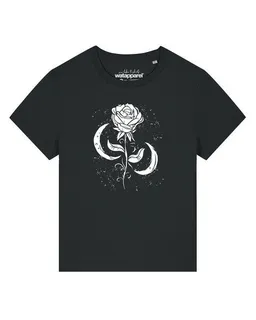 watapparel watapparel T-Shirt Frauen Rose und Mond – Produktbild 1 von 1