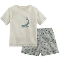 hessnatur hessnatur Pyjama Regular aus reiner Bio-Baumwolle, Nebelgrau, – Produktbild 1 von 1