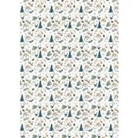 5 Bogen Recycling Geschenkpapier "Nordic Winter" 50 x 70 cm, 80g/m² – Produktbild 1 von 1