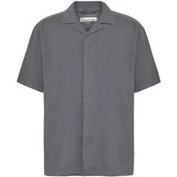 KnowledgeCotton Apparel KnowledgeCotton Apparel Lockeres Kurzarmhemd MOSS aus Ecovero und Bio-Leinen, Green, – Produktbild 1 von 1