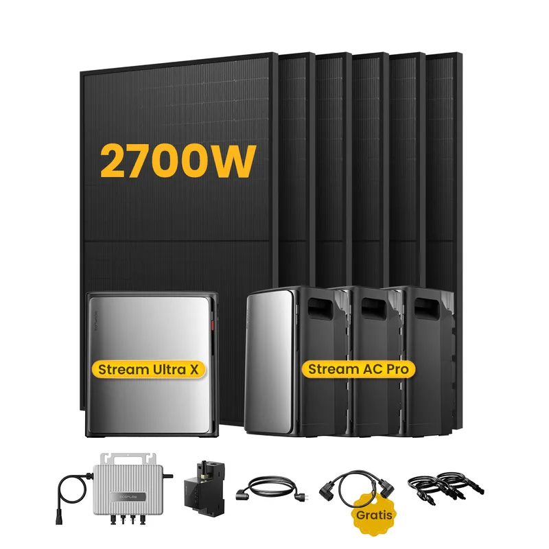 EcoFlow EcoFlow Stream Ultra X Solaranlage mit Speicher, inkl. 6 x 450W Bifazialen Solarmodulen, by Powerness (deal) - Stream Ultra X + 3 x Stream AC Pro | 9600Wh / 1 x Smart Meter / Standardversand – Produktbild 1 von 1