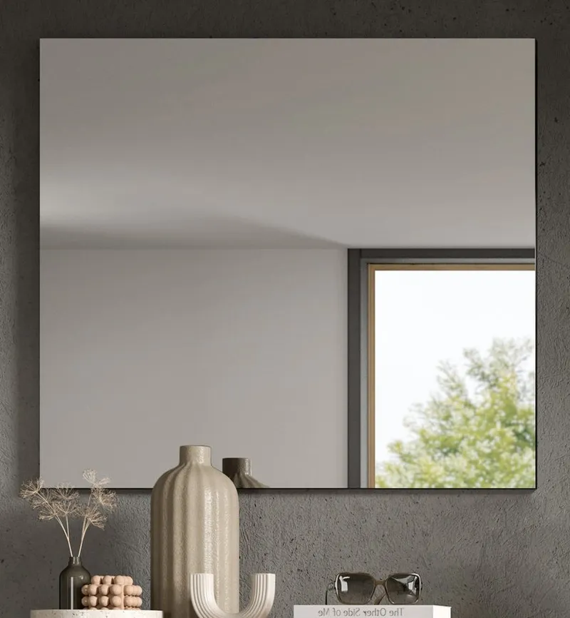 Inn.Furn Garderobenspiegel Cooper (Wandspiegel in Basalt Grau, 80 x 73 cm), Rahmenlos – Produktbild 3 von 5