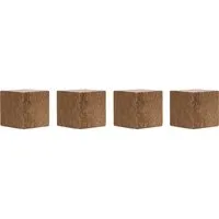 magnetoplan magnetoplan Design-Magnete "Wood Series Cube" 20 x 20 x 20 mm, 4 Stk. Walnuss – Produktbild 1 von 1