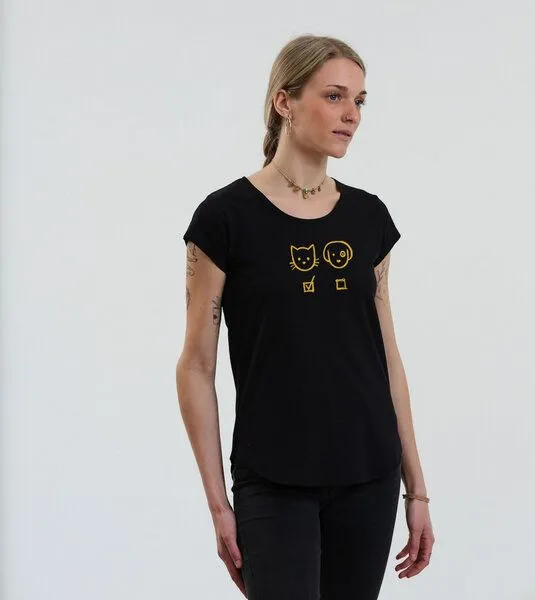 Gary Mash GARY MASH Shirt Asheville Hund & Katz aus Biobaumwolle, Schwarz, – Produktbild 4 von 5