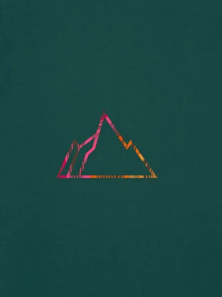 Kultgut Kultgut Artdesign - Biofair - Vegan Klassik Shirt /Little Faded Mountain, Dunkelgrün, – Produktbild 2 von 3