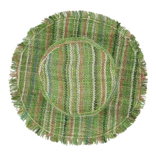 short'n'pietz short'n'pietz Sommerhut aus Hanf, Grün bunt gestreift, – Produktbild 3 von 4
