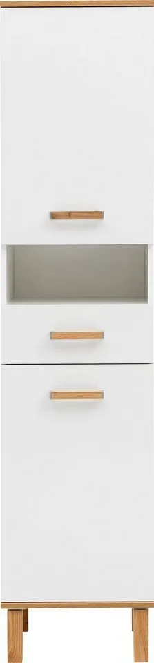 Schildmeyer Hochschrank Füße aus Massivholz, Weiß, – Produktbild 3 von 5