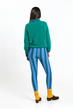 SUITE13LAB SUITE13LAB Damen vegan Leggings Ulmo Stripes Grün – Produktbild 1 von 1