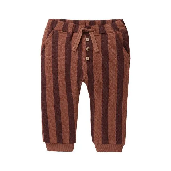 People Wear Organic People Wear Organic Sweat Hose, braun gestreift, Brown, – Produktbild 1 von 3