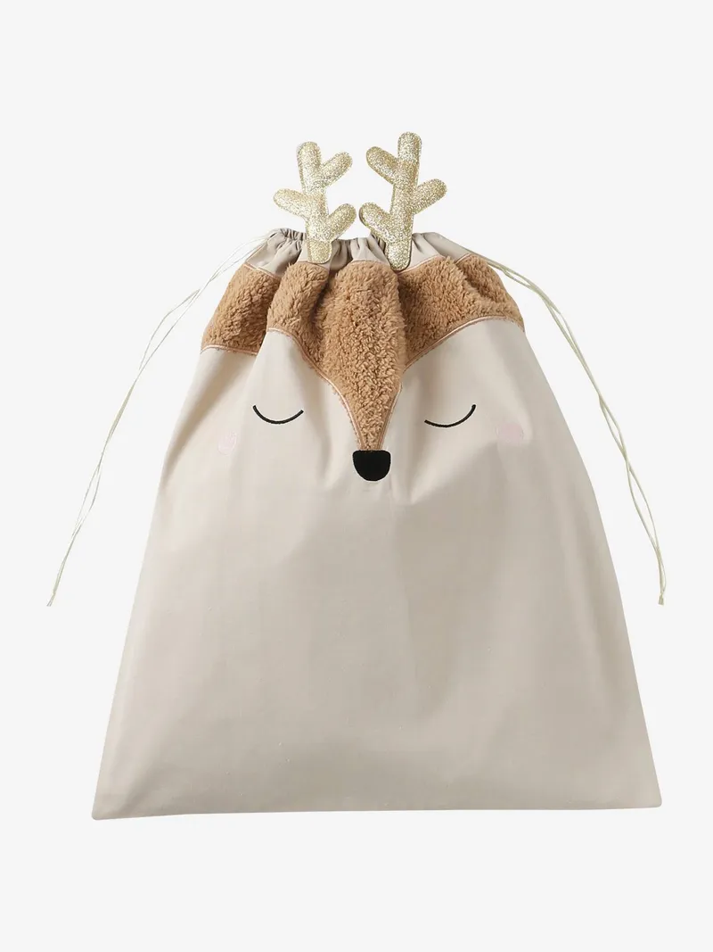 Vertbaudet Weihnachtssack RENTIER für Kinder, Beige golden, – Produktbild 4 von 4