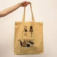 Cmig Cmig Kaffeehörnchen Tote Bag / Jutebeutel mit Kaffe und Eichhörnchen – Produktbild 1 von 1