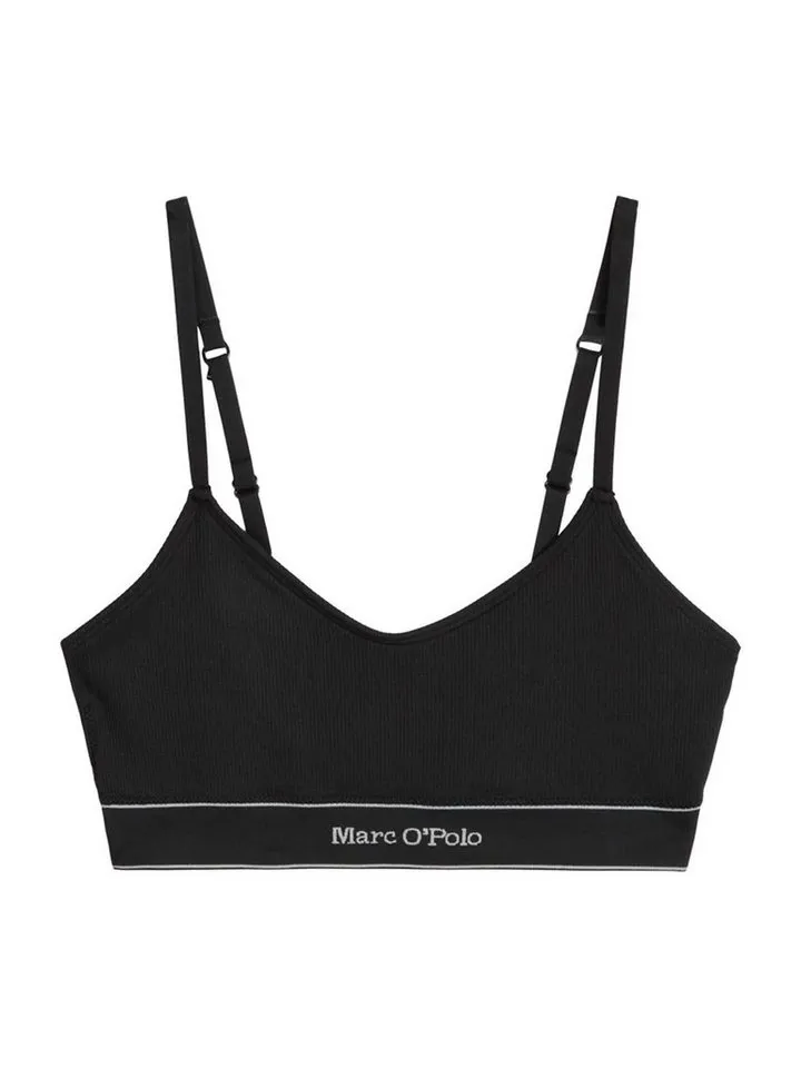 Marc O'Polo Marc O'Polo Bralette New Seamless Soft‑BH, Spitzen‑Bralette, BH ohne Bügel, Schwarz, – Produktbild 2 von 4