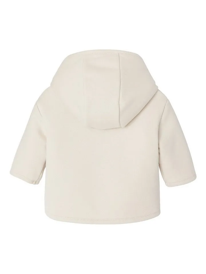 Vertbaudet Vertbaudet Strickjacke Baby Übergangsjacke mit Futter in Lammfelloptik, Weiß, – Produktbild 2 von 5