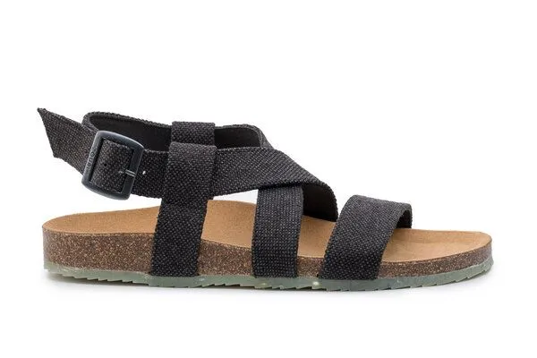 Zouri Zouri Vegane Sandalen SAND Leinen, Dark (dunkelgrau), – Produktbild 2 von 3