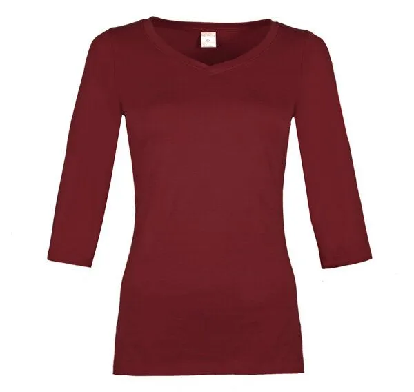 Frija Omina Frija Omina Bio 3/4 Arm-Shirt "Winda", Aubergine (rot), – Produktbild 1 von 1