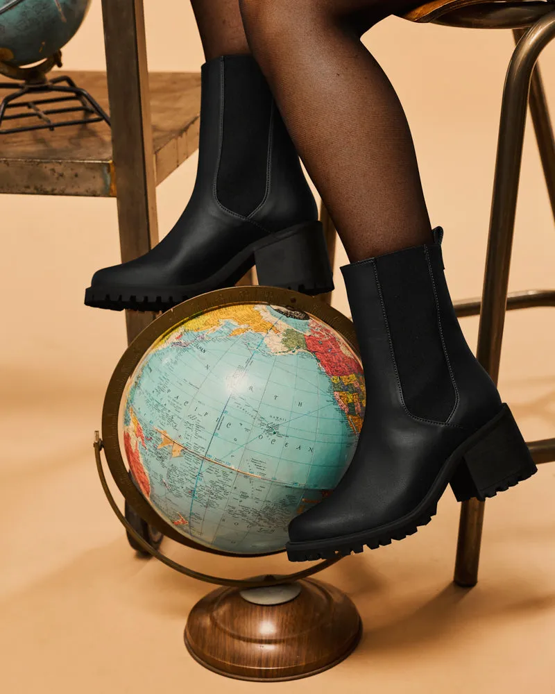 Minuit Sur Terre Minuit Sur Terre Damen vegan Stiefel Eugenie Schwarz, Schwarz, – Produktbild 1 von 2