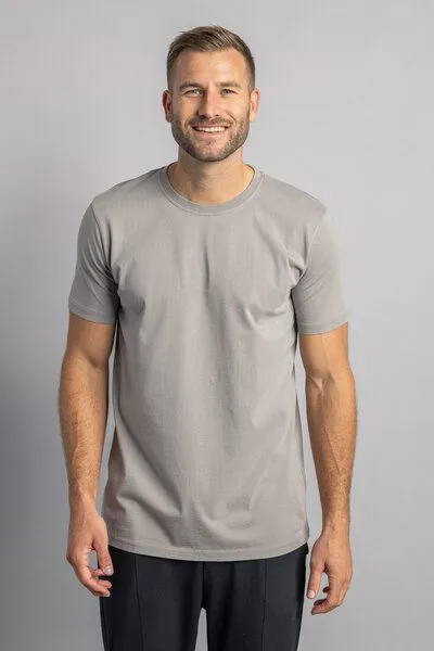 DIRTS dirts Premium Blank T-Shirt SLIM, Cloudy grey, – Produktbild 1 von 4