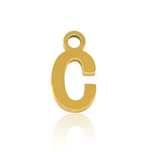 ELEKTROPULLI ELEKTROPULLI Feine Glieder Kette in 3 Längen mit Initial Anhänger (ca. 9 x 5mm), Gold, – Produktbild 7 von 8