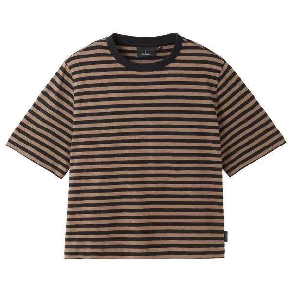 recolution recolution T-Shirt AZOLLA STRIPES, Vintage brown, – Produktbild 1 von 4
