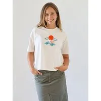 Kultgut Kultgut Artdesign - Boxi Shirt aus naturbelassener Biobaumwolle / Zum Morgenland, Natur, – Produktbild 1 von 1