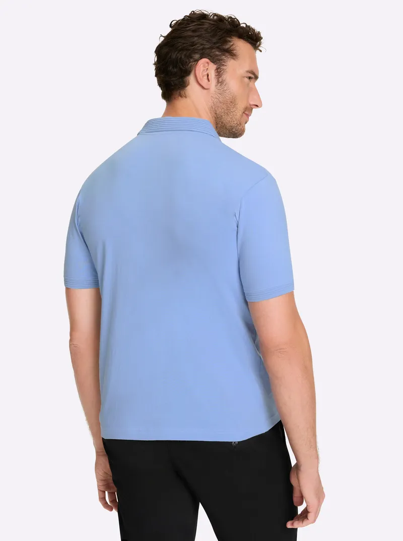 marco donati Kurzarmshirt bleu, Bleu, – Produktbild 3 von 3