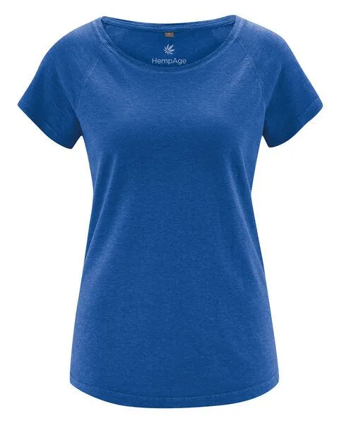 HempAge HempAge Damen Raglan T-Shirt Hanf/Biobaumwolle, Royal(blau), – Produktbild 1 von 3