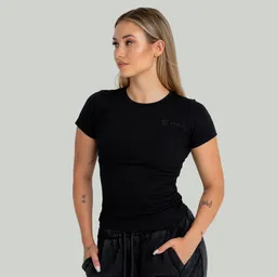 GymBeam OG1 STRIX T-Shirt für Frauen Ribbed Tee in Black XS – Produktbild 1 von 1