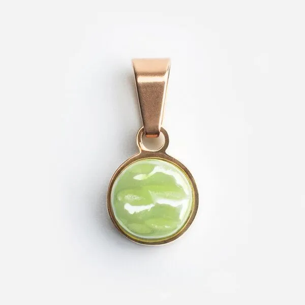 ALEXASCHA ALEXASCHA Kettenanhänger aus Glas | Mix & Match Charms, Limettengrün, – Produktbild 1 von 4