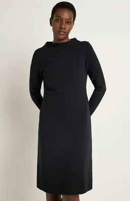 LANIUS Lanius Damen vegan Kleid Rippenstruktur Schwarz – Produktbild 1 von 1