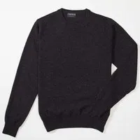 Osborne Knitwear Geelong-Woll-Pullover, Charcoal, – Produktbild 1 von 1