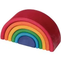 Grimms Grimms Kleiner Regenbogen aus Lindenholz, 6-teilig, bunt lasiert Maße 17 x 6,5 x 8,7 cm – Produktbild 1 von 1