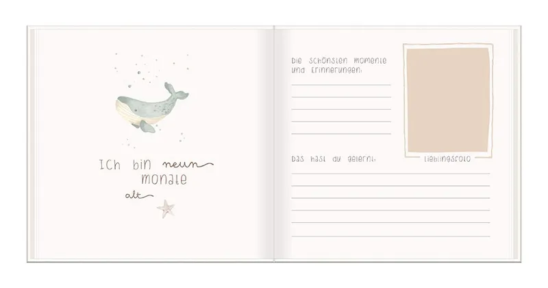 Grafik Werkstatt Fotoalbum Babyalbum mit Stickereien Mein erstes Jahr, Bunt, – Produktbild 2 von 5