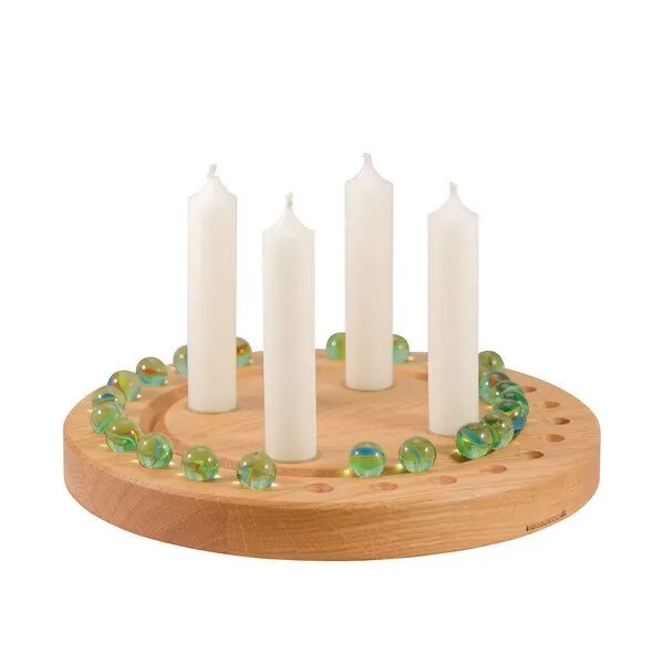 klotzaufklotz klotzaufklotz Adventskalender und Adventskranz für Stabkerzen, Transparent, – Produktbild 1 von 5