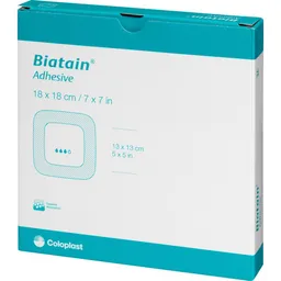 Coloplast BIATAIN Schaumverband 18x18 cm selbst haftend 5 St Verband – Produktbild 1 von 1