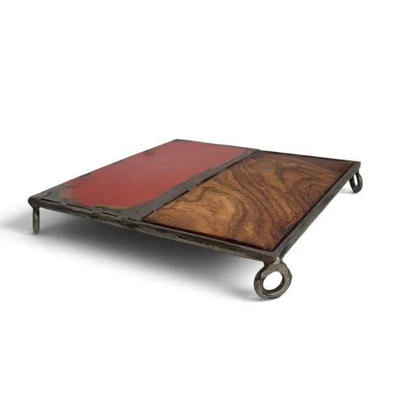Moogoo Creative Africa Moogoo Creative Africa Untersetzer "Bois & Métal", Rot, – Produktbild 1 von 3