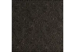 Ambiente Luxury Paper Products Papierserviette, Servietten Papier 33x33cm Elegance geprägt 15 Stück Schwarz – Produktbild 1 von 1