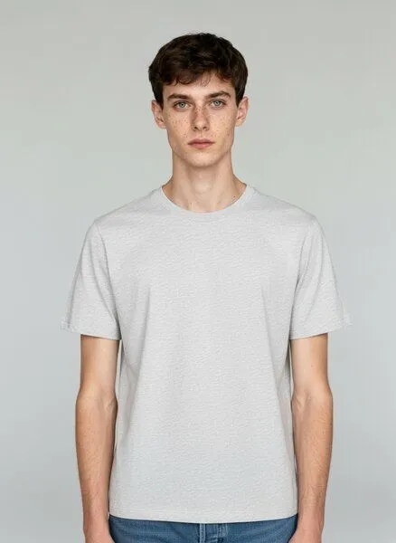 UNIPOLAR UNIPOLAR Basic T-Shirt Modell: Creative, Cool heather grey (weiß), – Produktbild 1 von 2